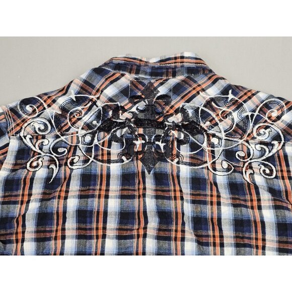 Pop Icon Clothing Button Up Shirt Mens XL Western Pearl Snap Short Sleeve. - Picture 5 of 8